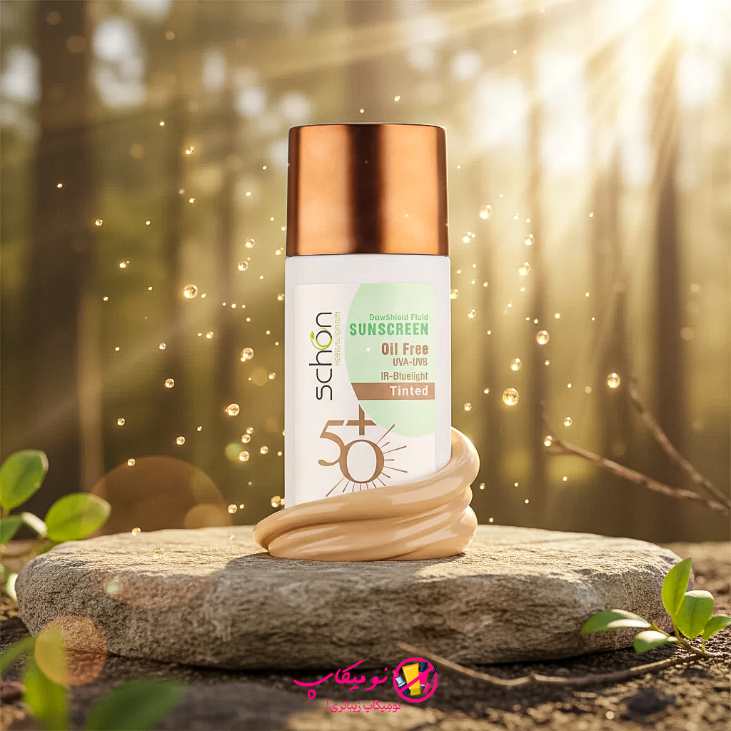 schon-dewoshield-tinted-fluid-sunscreen-spf50 خرید فلوئید ضد آفتاب رنگی شون مدل دیووشیلد SPF50 محافظی قدرتمند برای انواع پوست بهویژه چرب با تضمین اصالت کالا و ارسال رایگان از نومیکاپ