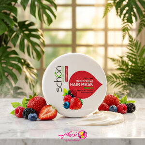 خرید ماسک مو شون مدل Fruity مناسب مو خشک و رنگ شده حجم 300 میلی لیتر با خاصیت ترمیم و آبرسانی عمیق، فاقد پارابن با تضمین اصالت و ارسال رایگان از نومیکاپ